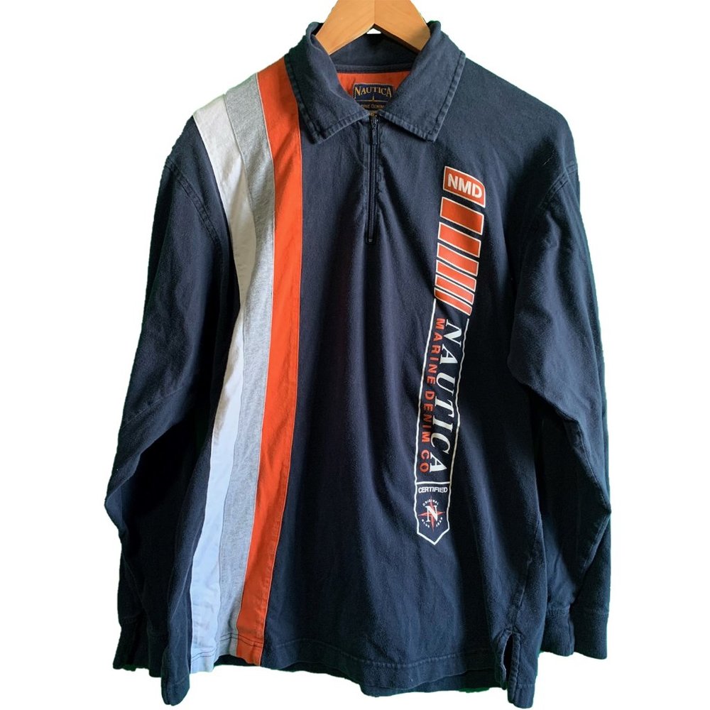 Vintage Nautica Quarter Zip Polo